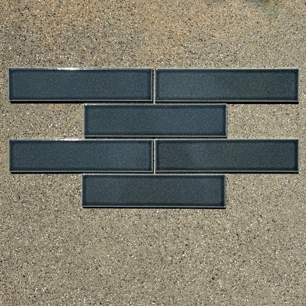 Zia Tile | 2x8 Ceramic Subway Tile in Ethereal Blue | Unbuilt